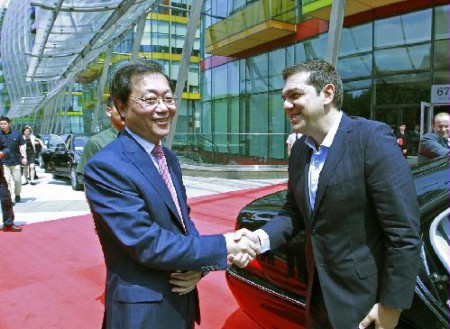 希腊总理齐普拉斯到访中国远洋海运集团