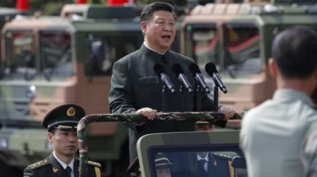 President Xi Jinping inspects PLA troops based in Hong Kong